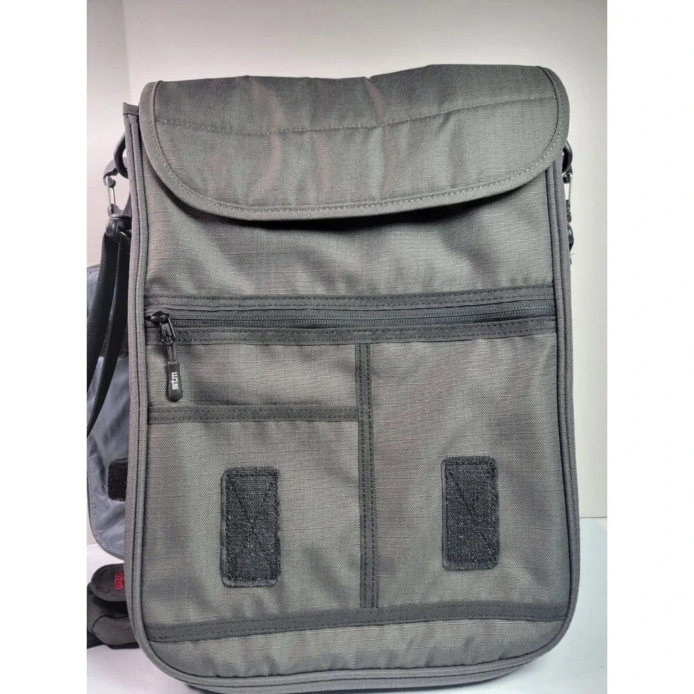 STM Gray Laptop Messenger Bag Padded Shoulder Strap Computer Carry Case